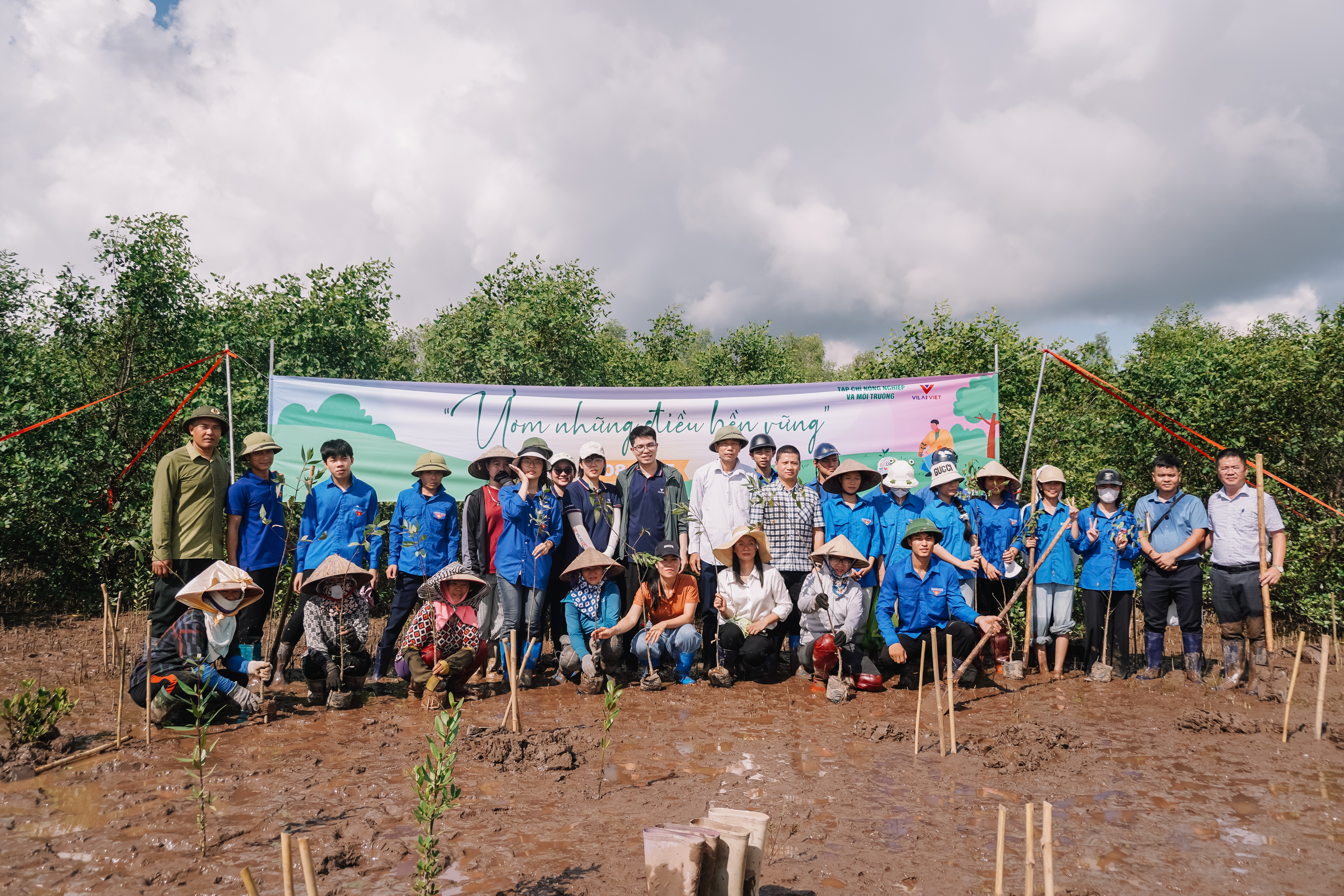 Vilai Viet collaborated with the local authorities to organize a tree-planting event in Thai Thuy mangrove forest.